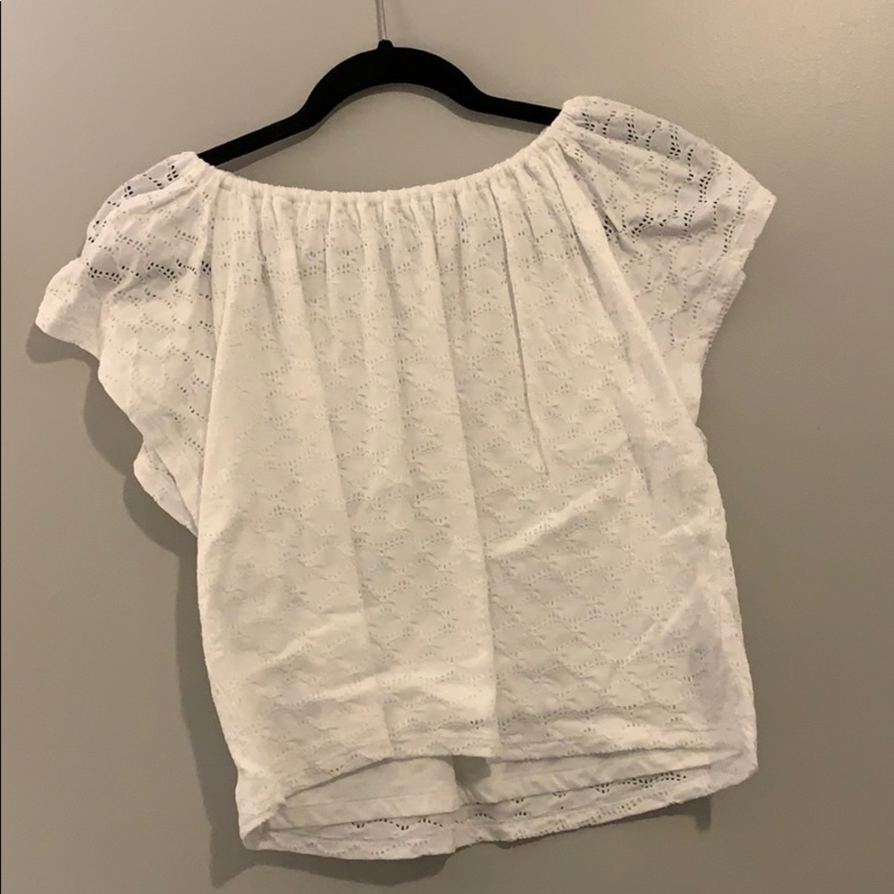 white off the shoulder blouse